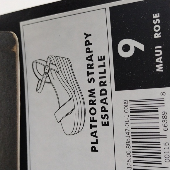 Banana Republic Platform Strappy Espadrille Maui Rose, Size 9 - Picture 13 of 14